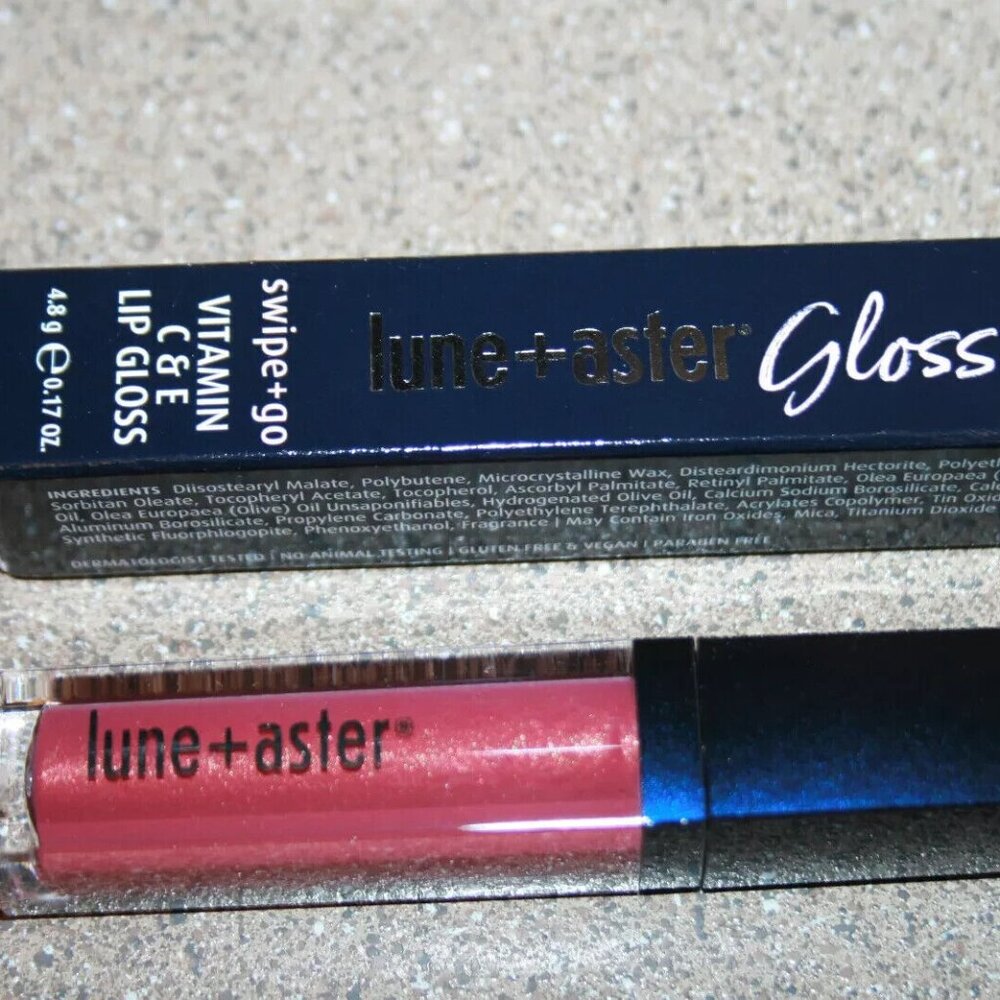 Lune+Aster Vitamin C & E Lip Gloss Tint in CEO 0.17 oz / 4.8g Full Size Vegan